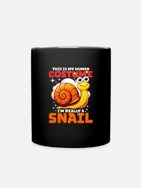Schnecke - Tasse einfarbig - Schwarz