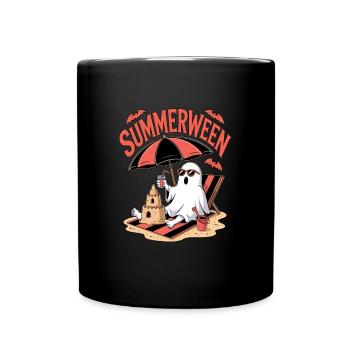 Summerween Halloween Geist - Tasse einfarbig - Schwarz - Vorne