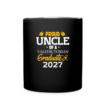 Uncle of a Best Graduate of the Year 2027 Family - Full Colour Mug - black - Front