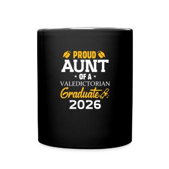 Tante eines Jahrgangsbesten Absolventen 2026 Famil - Tasse einfarbig - Schwarz - Vorne