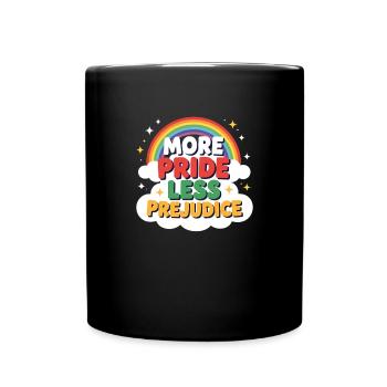 Mehr Stolz Weniger Vorurteile Regenbogen Pride Mon - Tasse einfarbig - Schwarz - Vorne