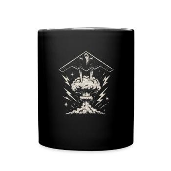 B-2 Stealth Bomber Military Aircraft B2 Bomber - Full Colour Mug - black - Front