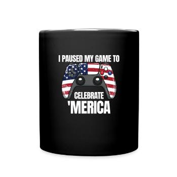 J’ai mis mon jeu en pause pour obtenir le Merica Gamer - Mug uni - noir - Devant