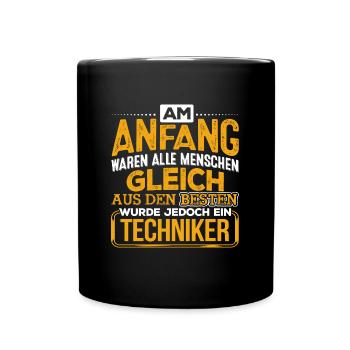 TECHNIKER - Der Beste - Tasse einfarbig - Schwarz - Vorne