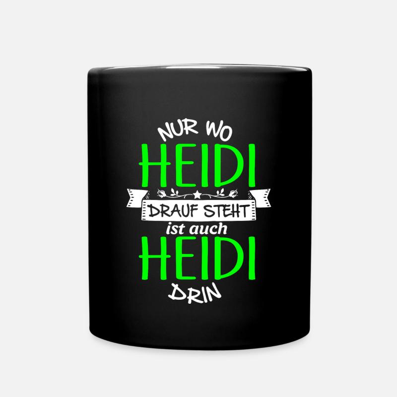HEIDI die Echte - Tasse einfarbig - Schwarz