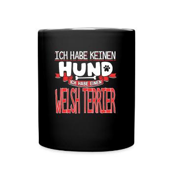 WELSH-TERRIER - kein Hund - Tasse einfarbig - Schwarz - Vorne