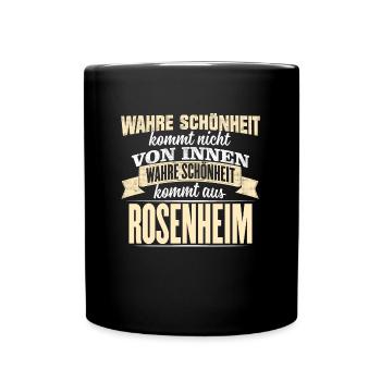 ROSENHEIM - Schönheit - Tasse einfarbig - Schwarz - Vorne
