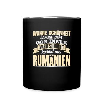 RUMÄNIEN - Schönheit - Tasse einfarbig - Schwarz - Vorne
