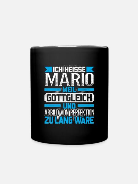 MARIO - Gottgleich - Tasse einfarbig - Schwarz