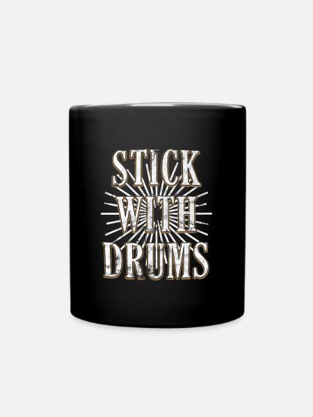 Drums - Full Colour Mug - black