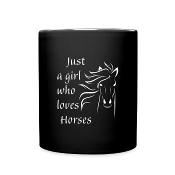 équitation - Mug uni - noir - Devant