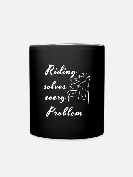 Pferd - Tasse einfarbig - Schwarz