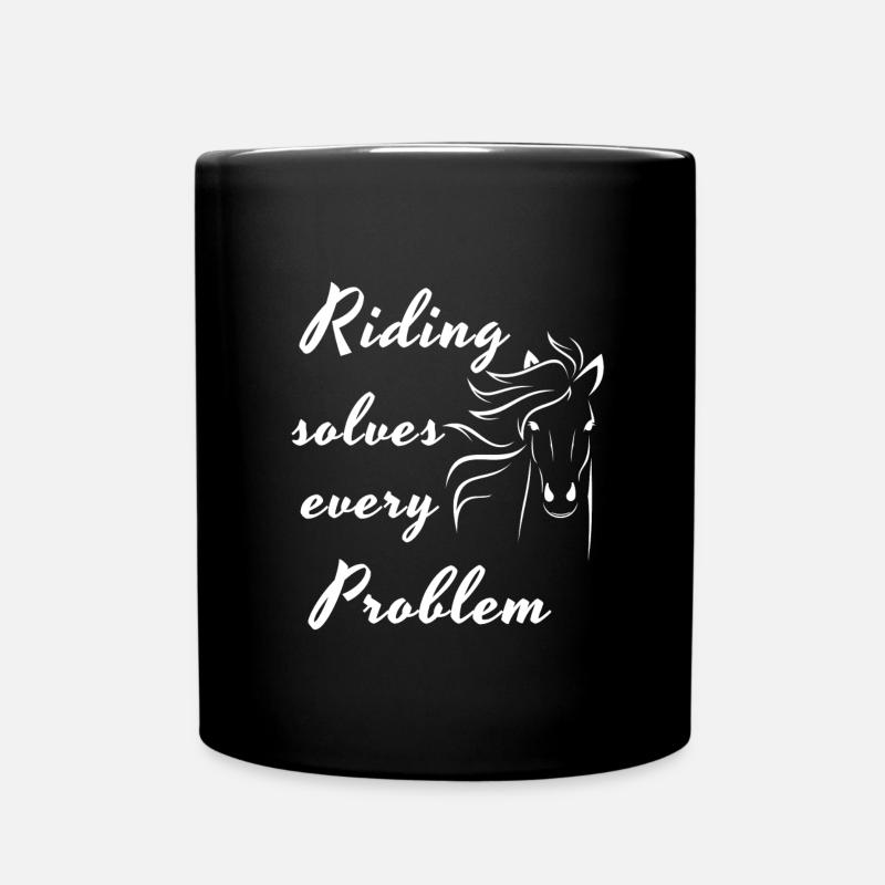 Pferd - Tasse einfarbig - Schwarz
