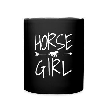 Pferd - Tasse einfarbig - Schwarz - Vorne