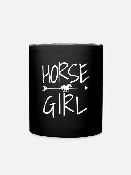 Pferd - Tasse einfarbig - Schwarz