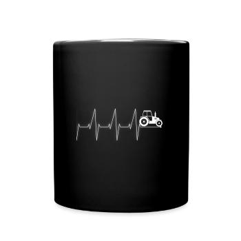 Tractor heartbeat - Full Colour Mug - black - Front