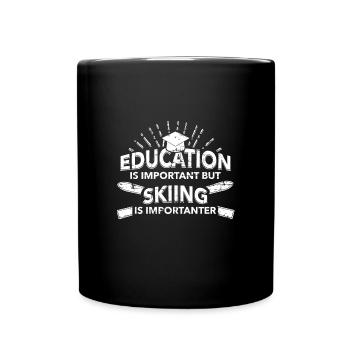Skiing Skiing Skiing Skiing Skiing - Full Colour Mug - black - Front