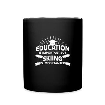 Skiing Skiing Skiing Skiing Skiing - Full Colour Mug - black - Front