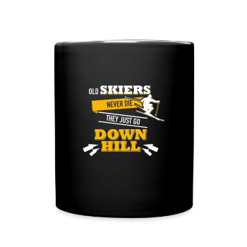 Skiing Skiing Skiing Skiing Skiing - Full Colour Mug - black - Front