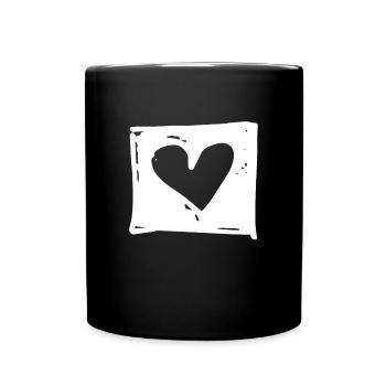 Heart Valentines Day 2019 - Full Colour Mug - black - Front