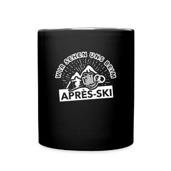 Après-Ski - Tasse einfarbig - Schwarz - Vorne
