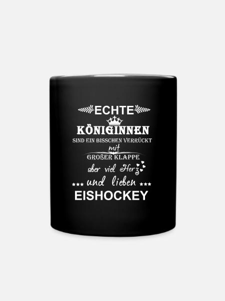 Eishockey Königin - Tasse einfarbig - Schwarz