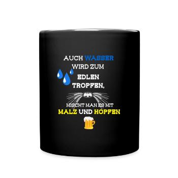 Beer saying - Full Colour Mug - black - Front