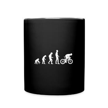 Tee shirt Cool Biker Evolutions motif blanc - Mug uni - noir - Devant