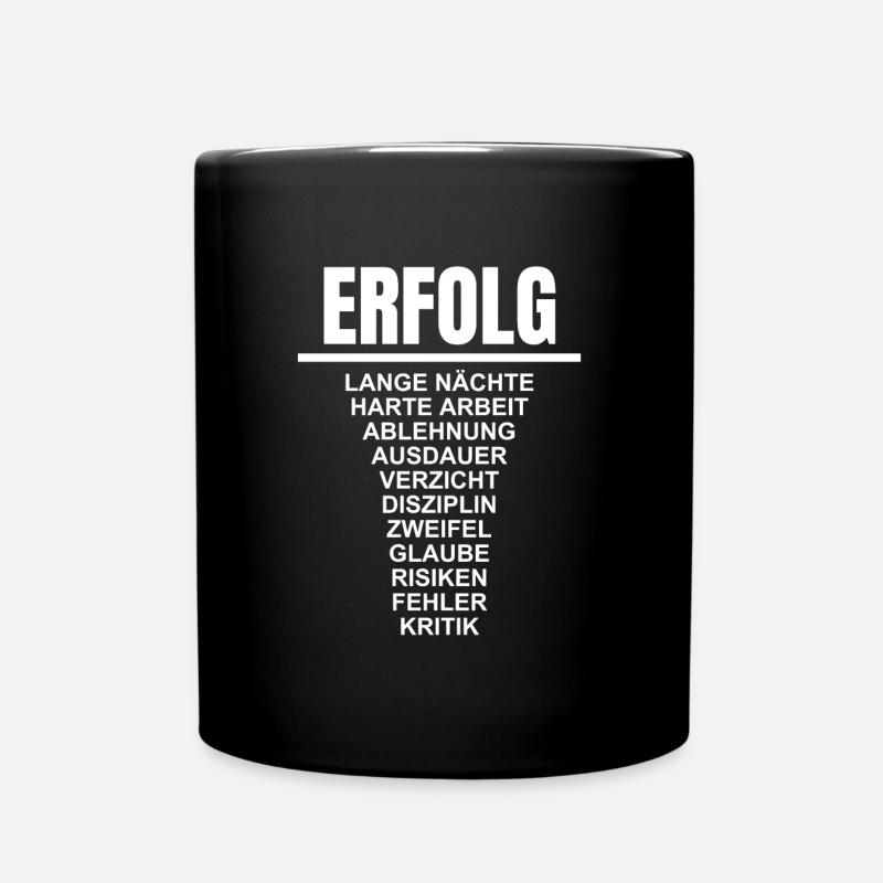 Erfolg - Motivation - Entrepreneur - Selbstständig - Tasse einfarbig - Schwarz