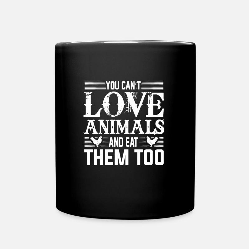 Animal Welfare - Carnivore - Vegan - Vegetarian - Full Colour Mug - black