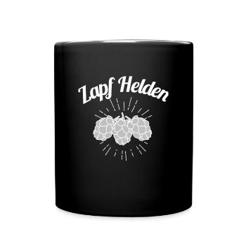 Zapf Helden Hopfen Bier - Tasse einfarbig - Schwarz - Vorne