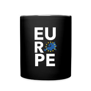 Europe EU Carte des étoiles - Mug uni - noir - Devant