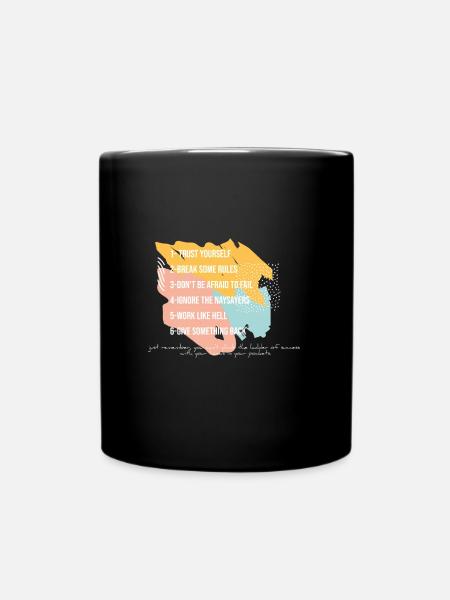 Arnold Schwarzenegger rules success Fail - Full Colour Mug - black