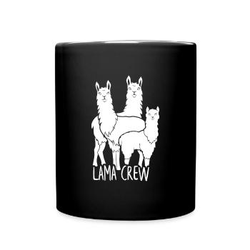 Lama Crew Alpaca - Full Colour Mug - black - Front