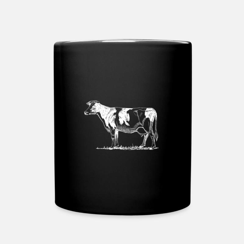 Kuh - Tasse einfarbig - Schwarz