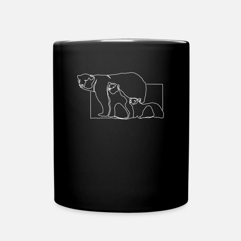 Eisbär Eisbären Antarktis Premium Design Geschenk - Tasse einfarbig - Schwarz