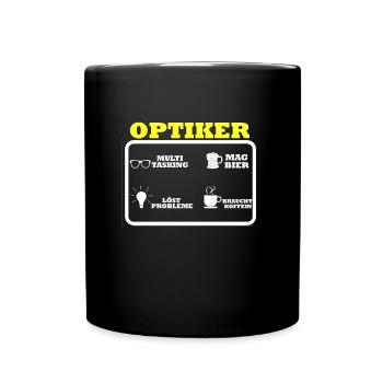 Optiker - Tasse einfarbig - Schwarz - Vorne