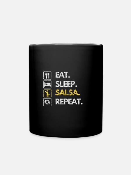 Mangez Sommeil Salsa Répétez Danse Danse Danse Ecole de Danse - Mug uni - noir