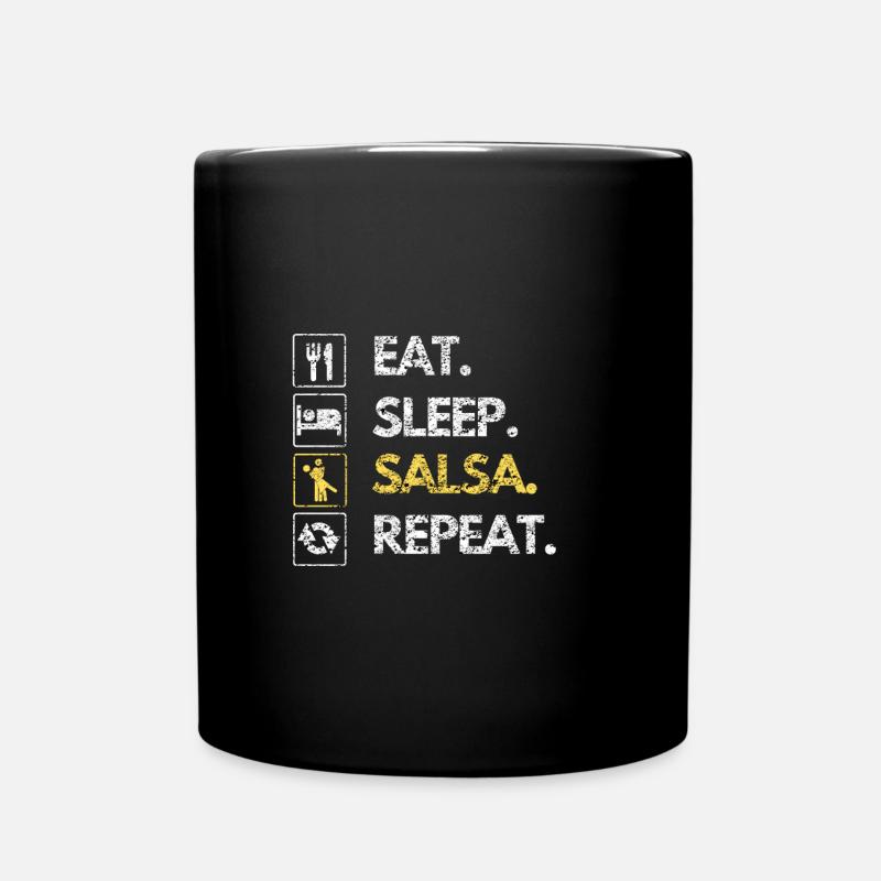 Mangez Sommeil Salsa Répétez Danse Danse Danse Ecole de Danse - Mug uni - noir