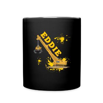 Eddie pelle pelle grue - Mug uni - noir - Devant