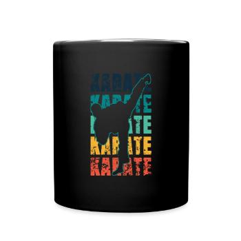 Karate Karate Karate Karate Karate Grunge - Tasse einfarbig - Schwarz - Vorne
