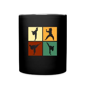 Karate Kicks Kicks Fighter Martial Arts - Full Colour Mug - black - Front