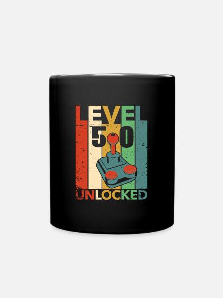Level 50 Unlocked Gamer cadeau d’anniversaire - Mug uni - noir