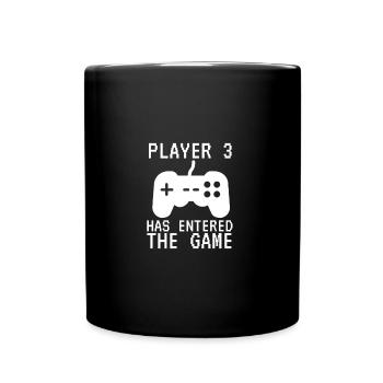 Neugeborenes Player Drei Kinder Gamer Game Geburt - Tasse einfarbig - Schwarz - Vorne