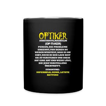 Optiker - Tasse einfarbig - Schwarz - Vorne