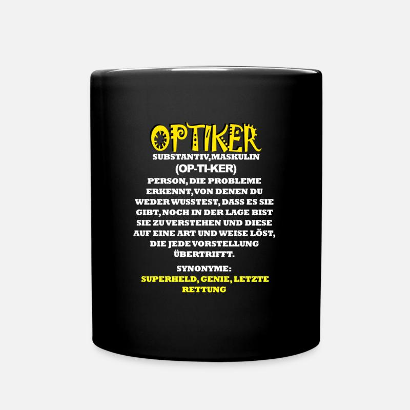 Optiker - Tasse einfarbig - Schwarz
