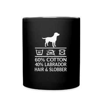 Hundehaare Labrador Witzig Lustig Hundebesitzer - Tasse einfarbig - Schwarz - Vorne