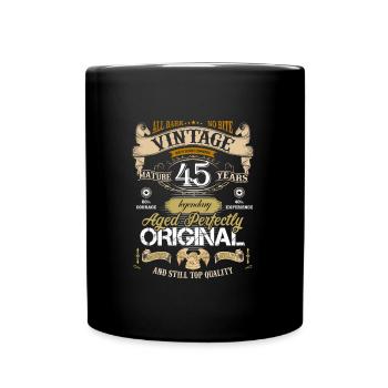 45th birthday - Full Colour Mug - black - Front