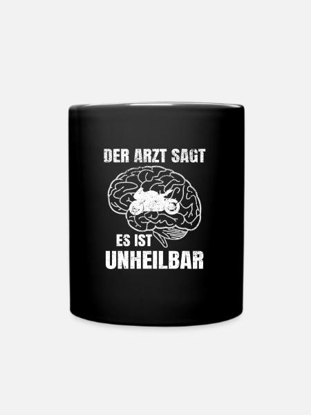 Unheilbar Motorrad Mopped Motor Race Mopped Schnel - Tasse einfarbig - Schwarz
