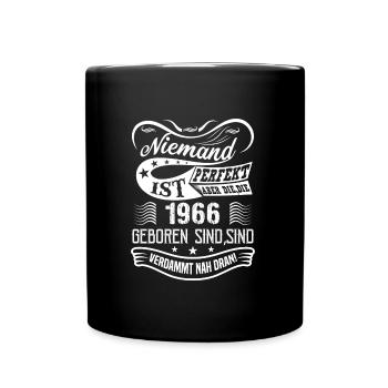 1966 Geburtsjahr - Tasse einfarbig - Schwarz - Vorne